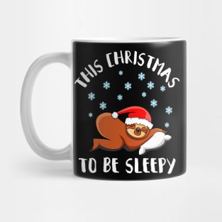 christmas sloth sleepy Mug